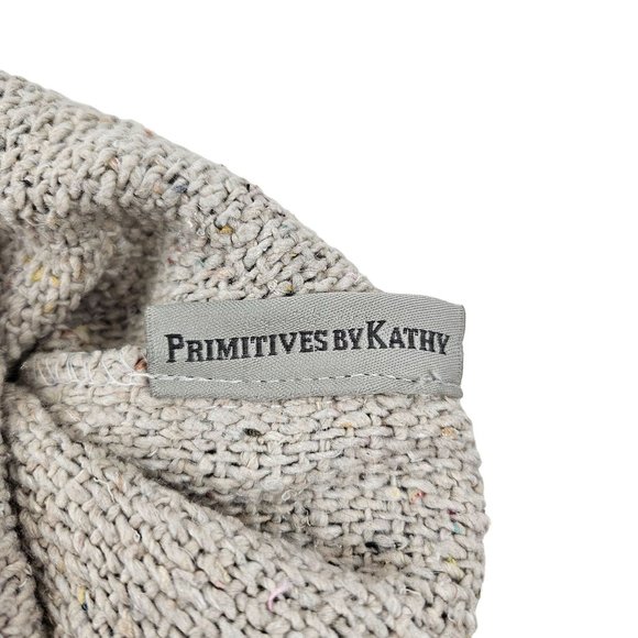 Primitives By Kathy Stocking Farmhouse Burlap Black snd White Buffalo Plaid Top - Picture 3 of 10